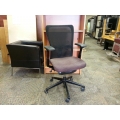 Burgundy Haworth Zody Mesh Back Adjustable Rolling Task Chair